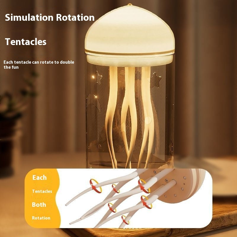 3D Floating Jellyfish Night Lamp – Creative DIY Luminous Ambience Light for Bedroom & Desk