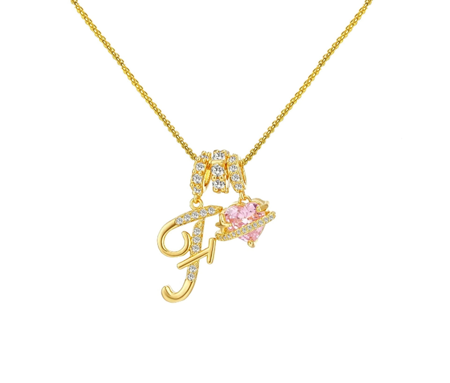 Copper Alphabet Necklace – Dopamine 26 English Letter Pendant, Personalized Jewelry
