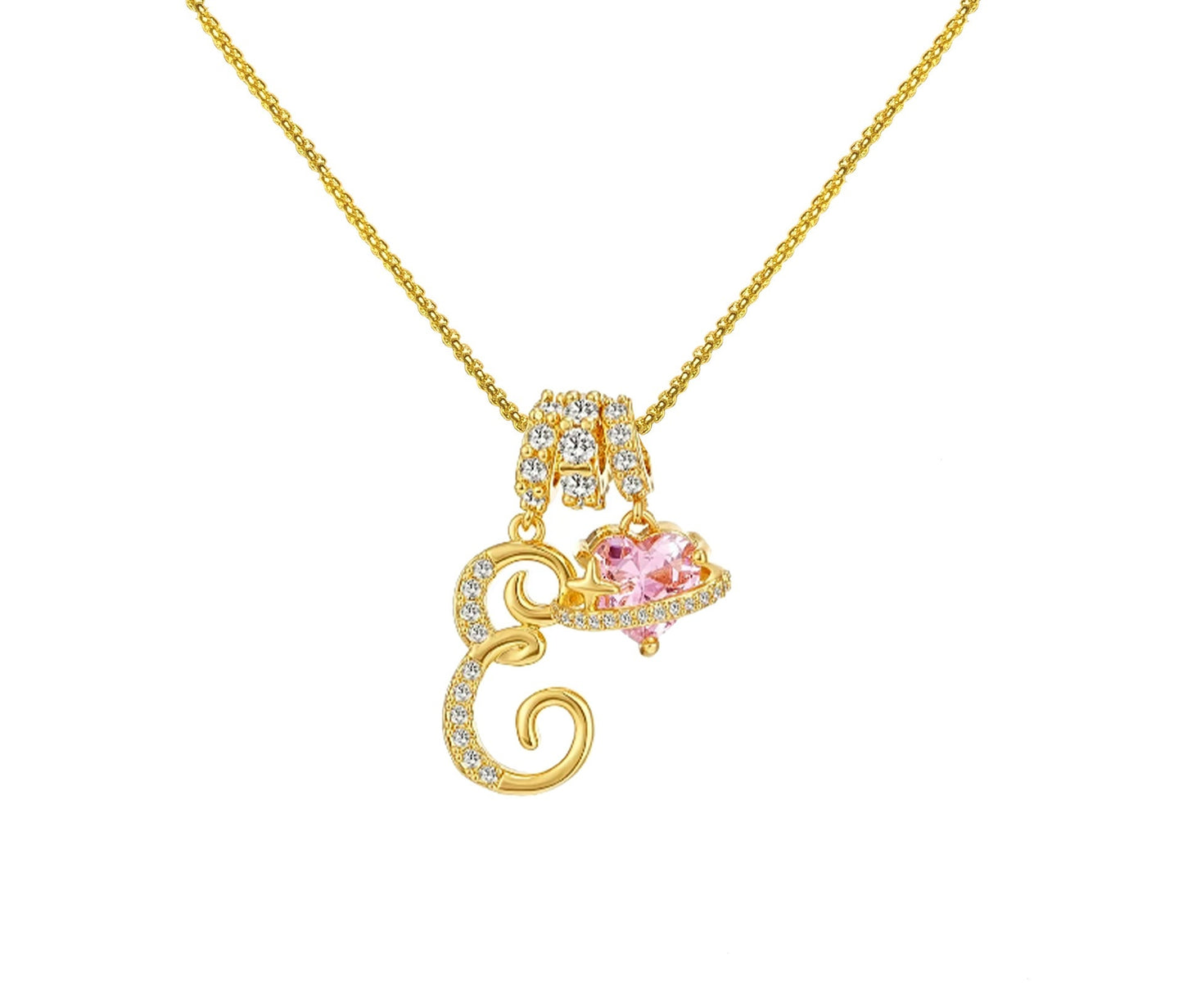 Copper Alphabet Necklace – Dopamine 26 English Letter Pendant, Personalized Jewelry