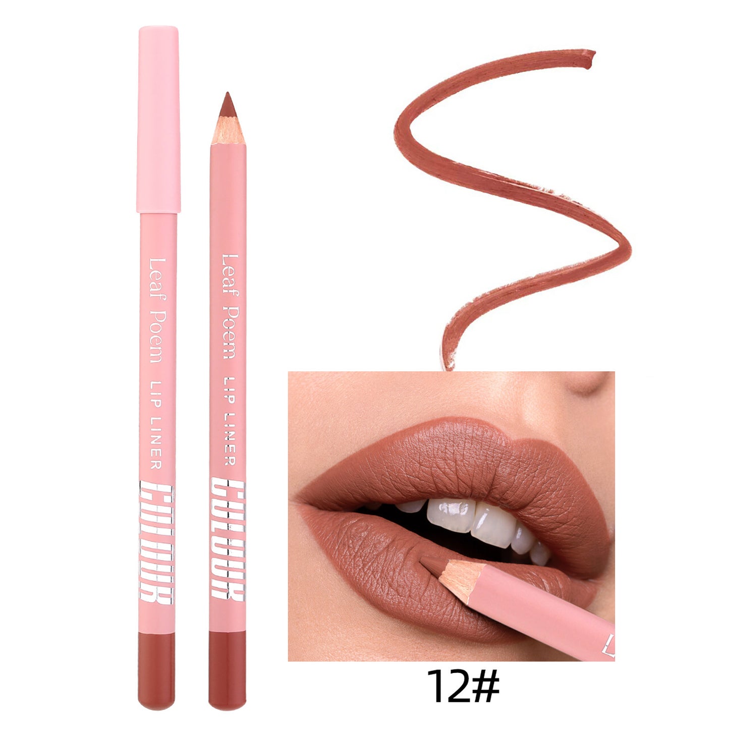 12-Color Matte Lipstick and Lip Liner