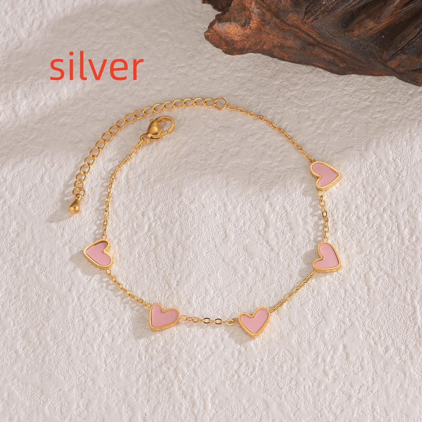 Stainless Steel Dripping Heart Love Bracelet – Romantic Valentine's Day Gift