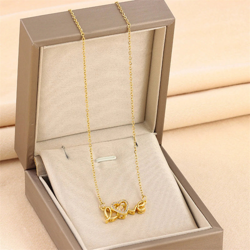 Smart Love Necklace for Women – Titanium Steel Clavicle Chain Valentine's Day Gift