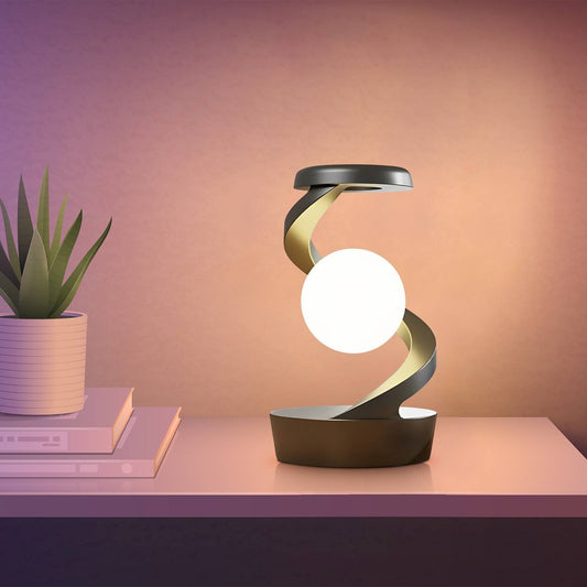 Rechargeable Desk Lamp with Hand-Wave Sensor & Wireless Phone Charging – LED Night Light for Bedroom, Desktop, Camping, and Outdoor Use