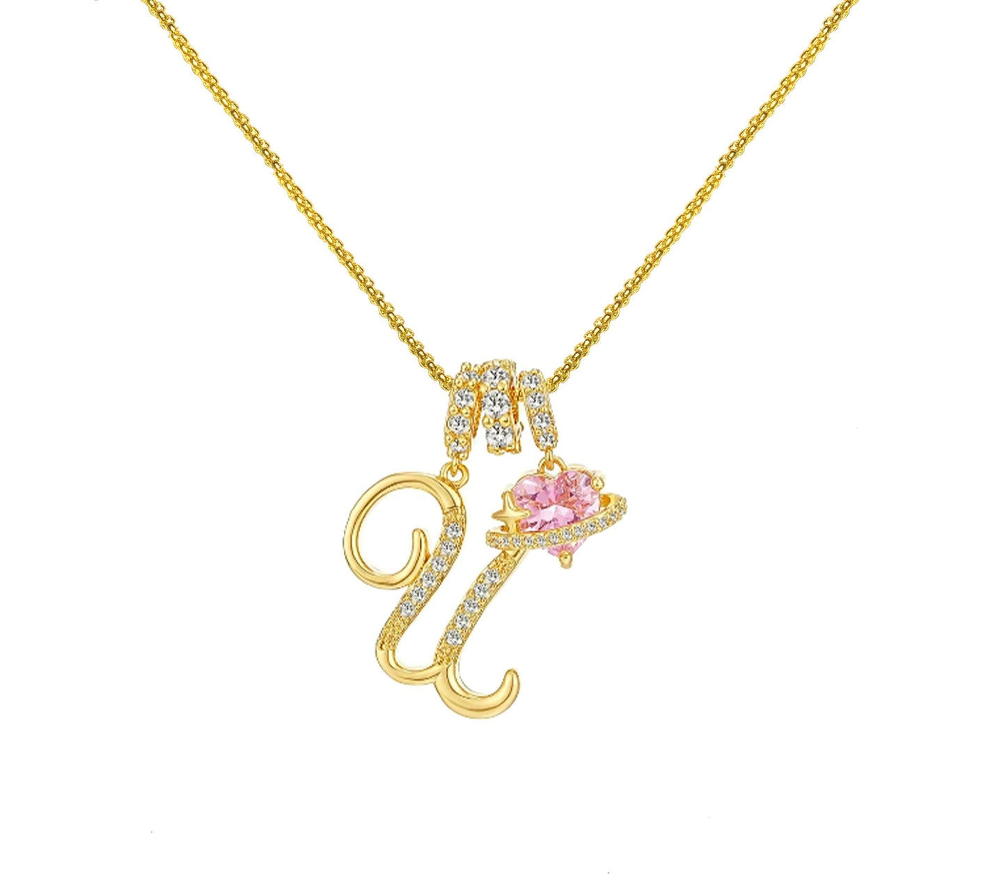 Copper Alphabet Necklace – Dopamine 26 English Letter Pendant, Personalized Jewelry