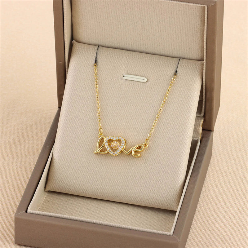Smart Love Necklace for Women – Titanium Steel Clavicle Chain Valentine's Day Gift