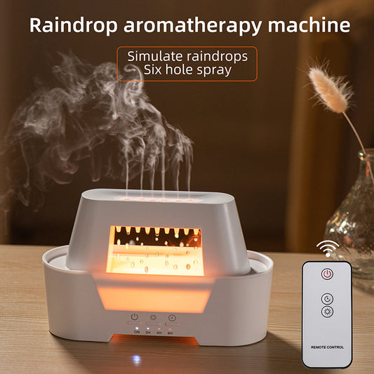 Rain Drop Ultrasonic Humidifier – 300ml Cool Mist Aroma Diffuser with Remote Control for Home & Office