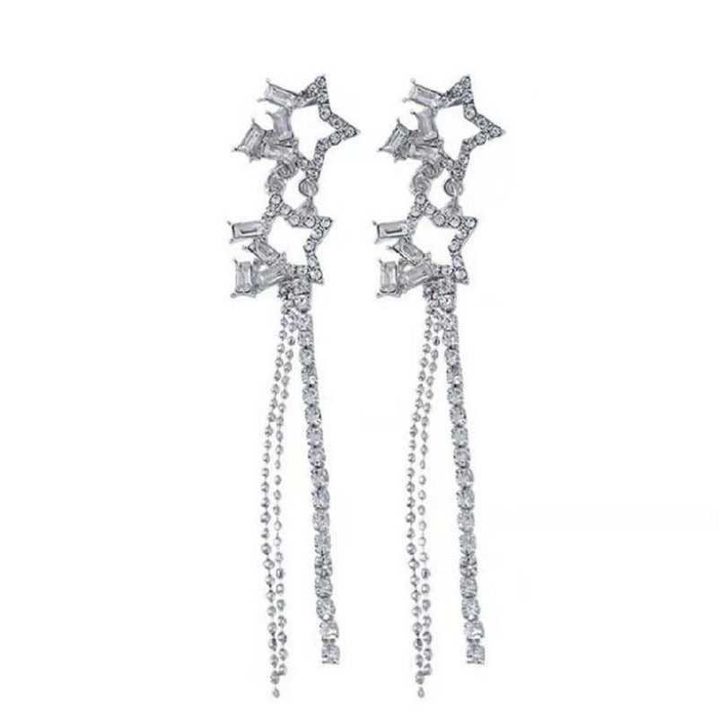 XINGX Elegant Water Drop Tassel Earrings – Minimalist Chic Jewelry