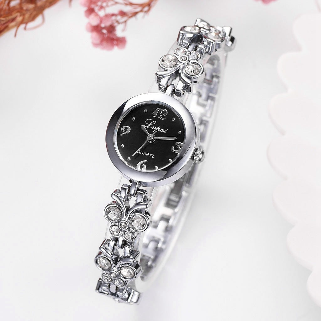 Diamond Glow Elegant Small Dial Quartz Watch for Women