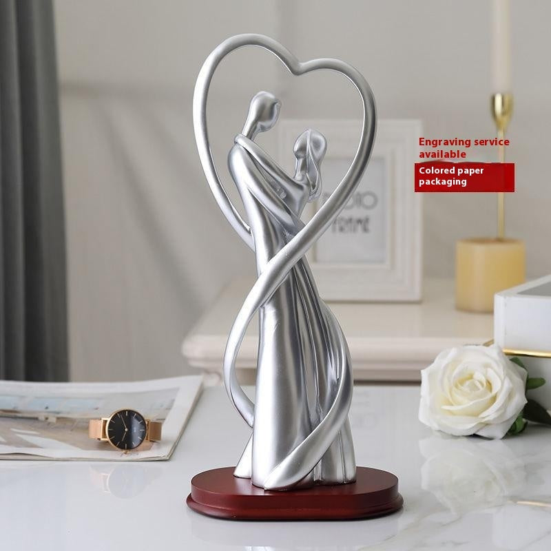 Romantic Crystal Rose Heart Ornament – Perfect Wedding, Anniversary, Engagement, Birthday & Valentine’s Day Gift for Couples, Girlfriend, Boyfriend, or Newlyweds