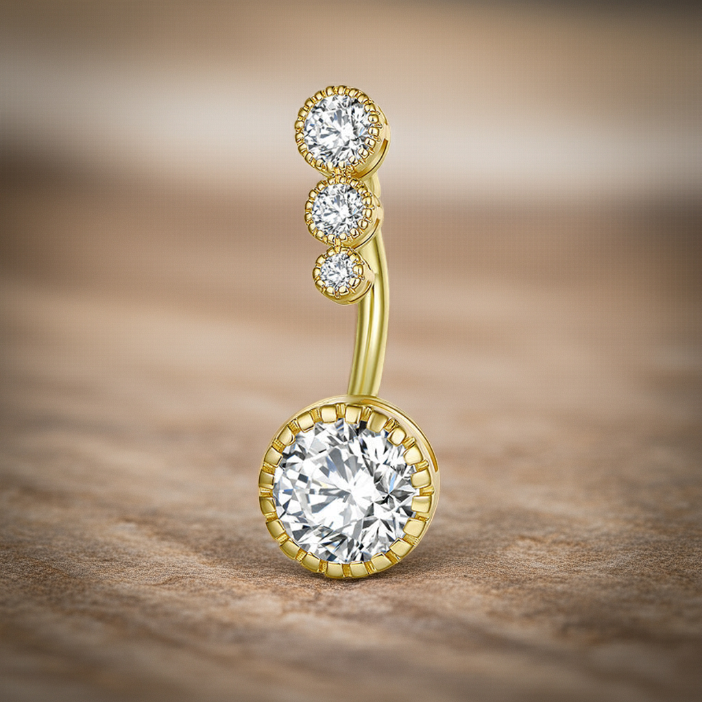 Sexy Simple Belly Button Ring – Minimalist Navel Piercing Jewelry