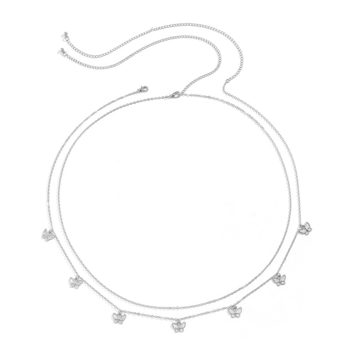 Double Layer Butterfly Tassel Waist Chain – Dainty Body Jewelry for Women