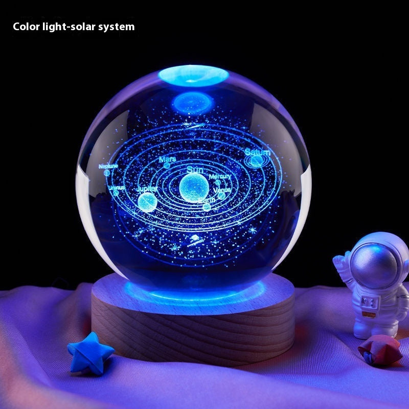 Creative Crystal Ball Night Lamp – Bedside & Home Decoration