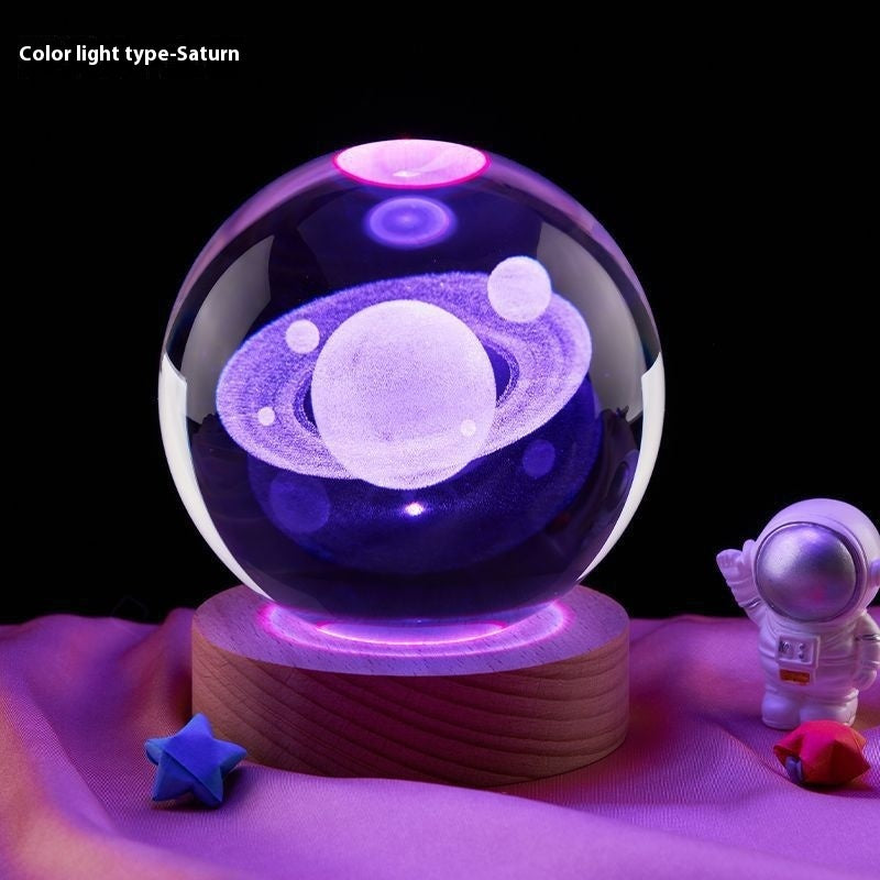 Creative Crystal Ball Night Lamp – Bedside & Home Decoration