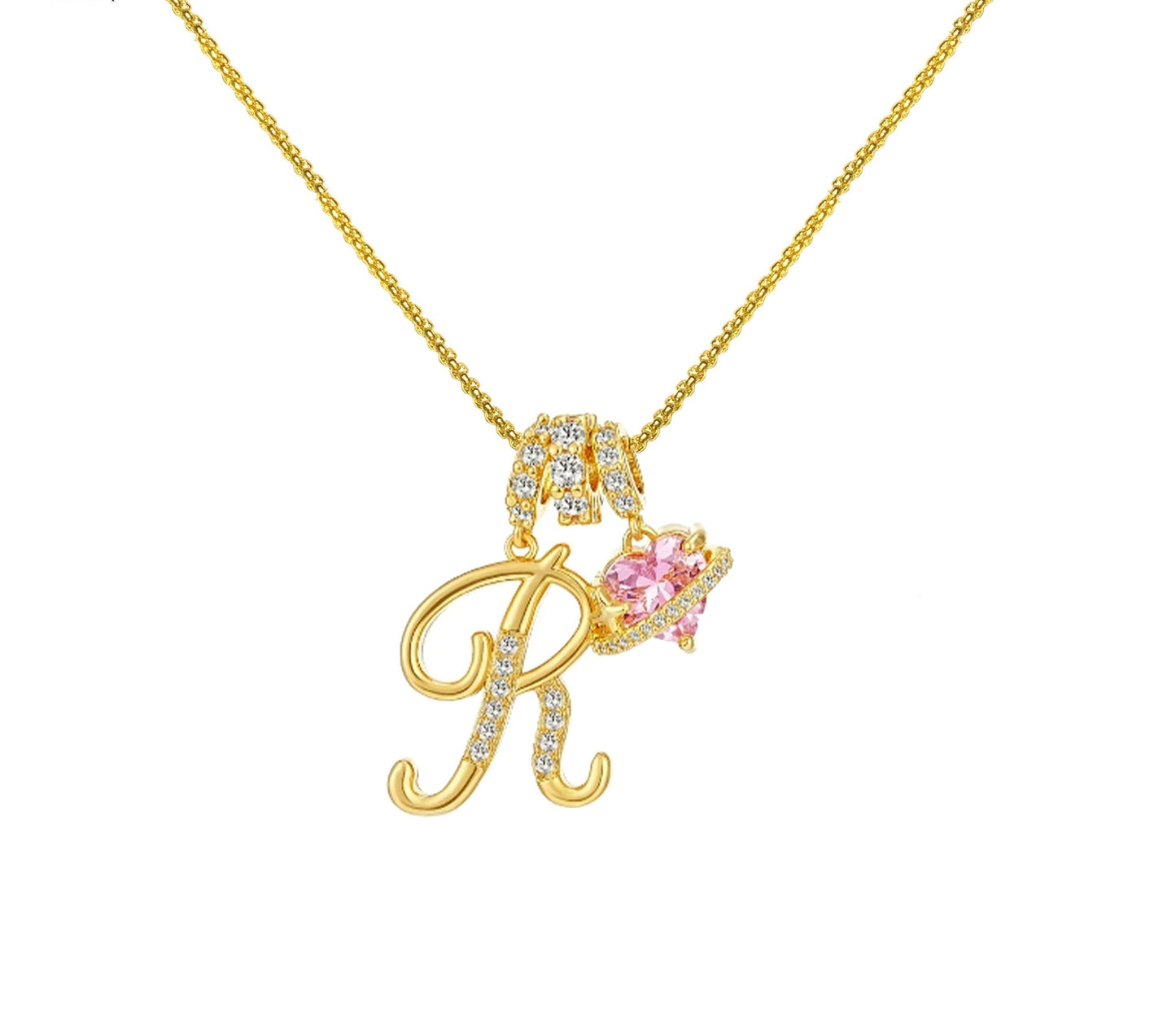 Copper Alphabet Necklace – Dopamine 26 English Letter Pendant, Personalized Jewelry