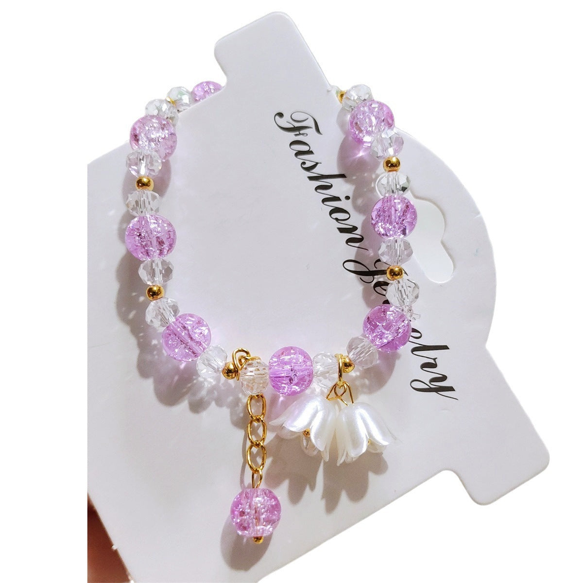 Simple Colorful Glaze Lily Bracelet – Trendy & All-Match Design
