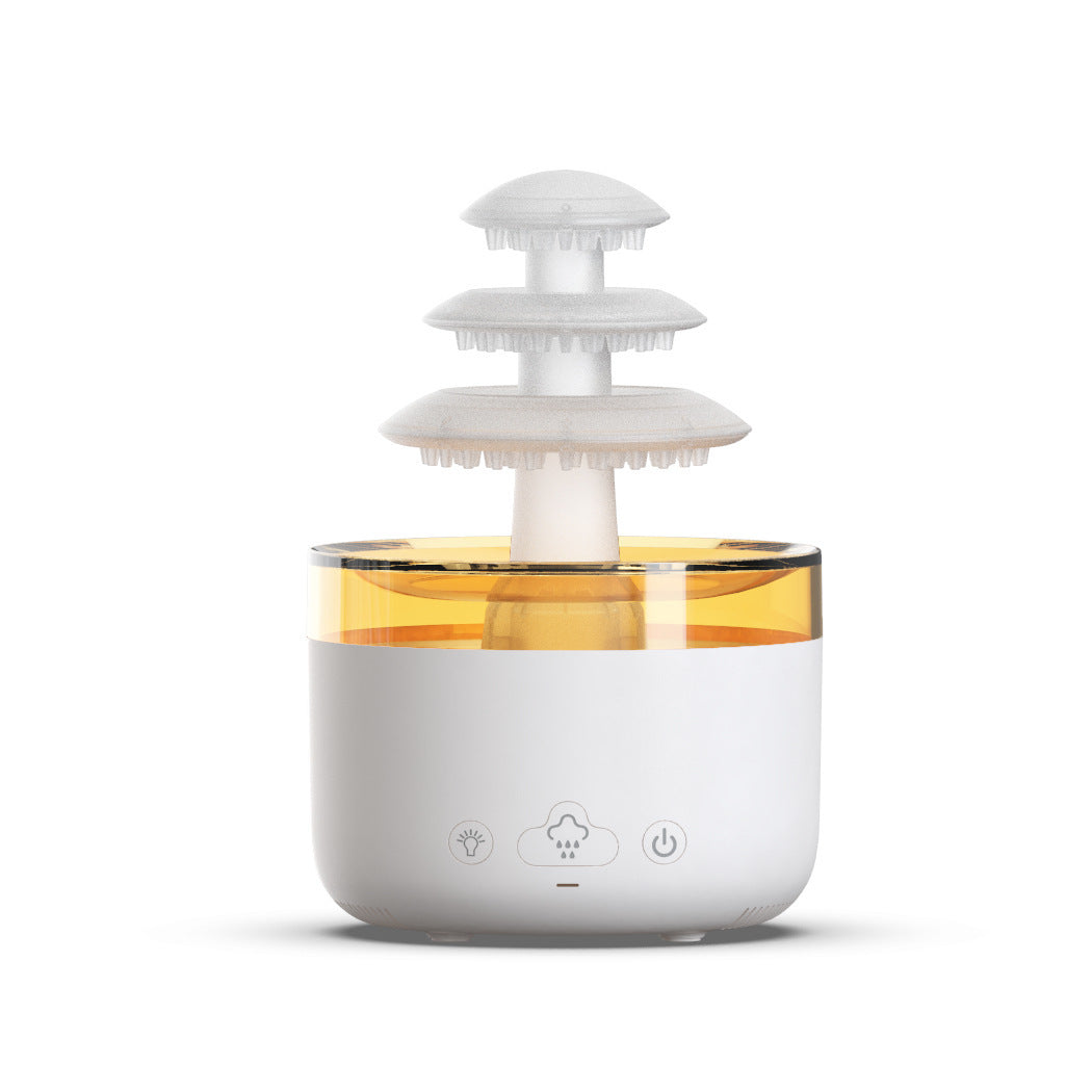 Cloud Rain USB Air Humidifier – Essential Oil Diffuser with Colorful LED Lights, Ultra-Quiet Mist for Home & Office