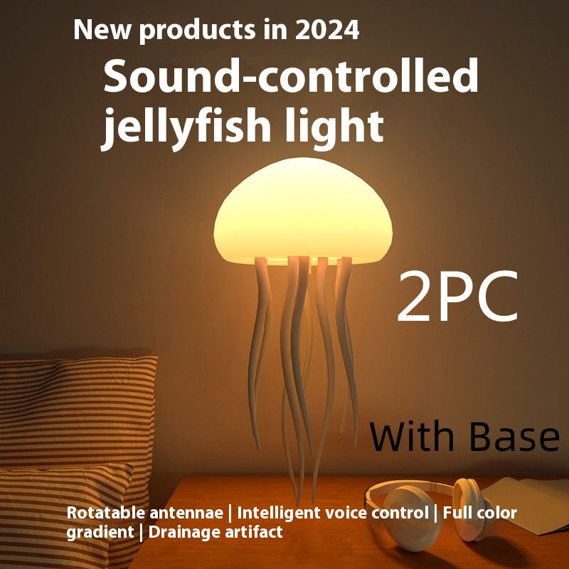 LED Jellyfish Mood Lamp – Portable Night Light & Smart Table Lamp for Bedside or Desk Decor