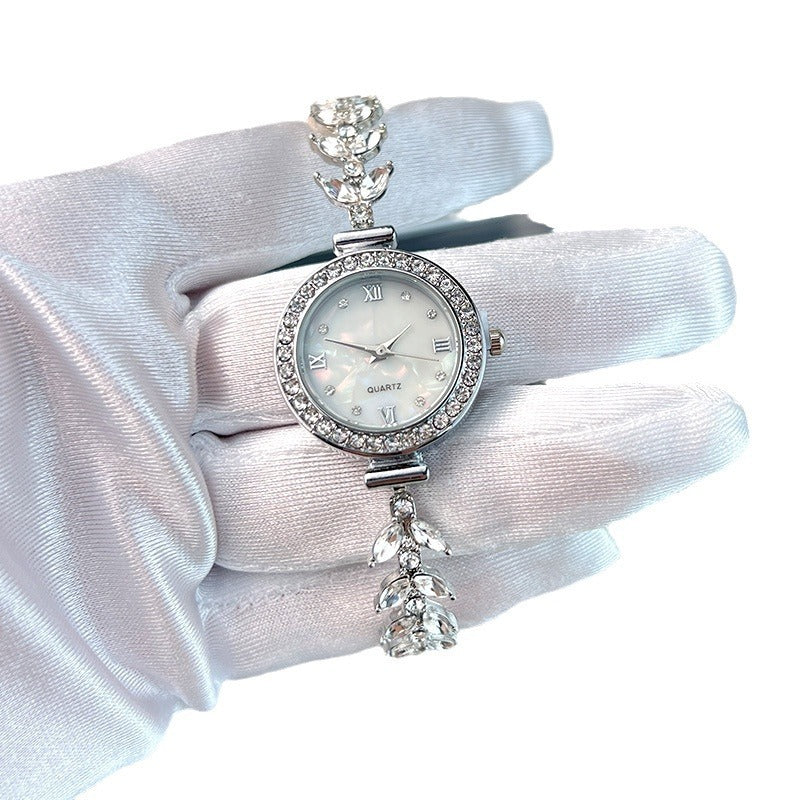 Affordable Luxury Diamond Quartz Watch with Adjustable Bracelet – Elegant Women's Timepiece
