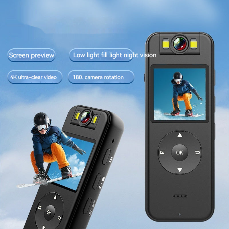 4K WiFi Outdoor Sports Action Camera – 180° Rotating Lens, Magnetic Clip, Wireless Recording & Waterproof Design for Cycling, Driving, and Motorcycle Riding