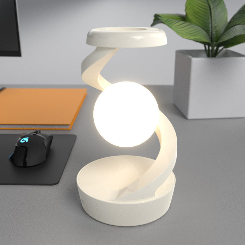 Rechargeable Desk Lamp with Hand-Wave Sensor & Wireless Phone Charging – LED Night Light for Bedroom, Desktop, Camping, and Outdoor Use