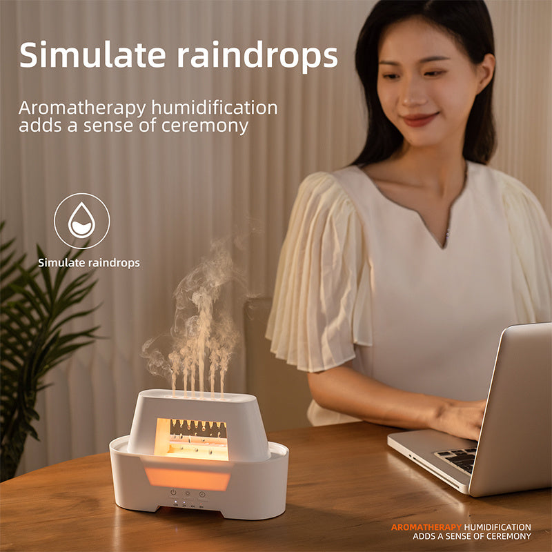 Rain Drop Ultrasonic Humidifier – 300ml Cool Mist Aroma Diffuser with Remote Control for Home & Office