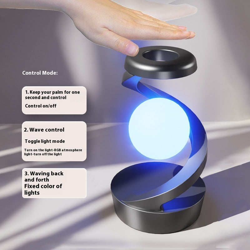 Rechargeable Desk Lamp with Hand-Wave Sensor & Wireless Phone Charging – LED Night Light for Bedroom, Desktop, Camping, and Outdoor Use