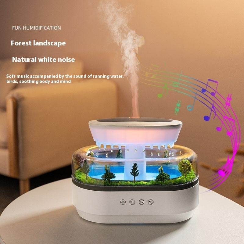 Mini Aromatherapy Humidifier – Quiet Raindrop Diffuser with White Noise for Home, Office & Yoga, Perfect Gift for Bedroom or Desk
