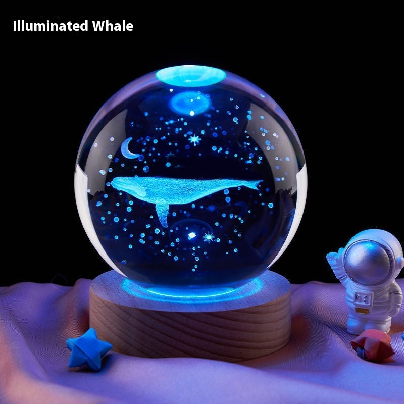 Creative Crystal Ball Night Lamp – Bedside & Home Decoration