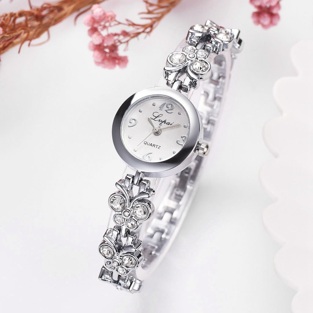 Diamond Glow Elegant Small Dial Quartz Watch for Women