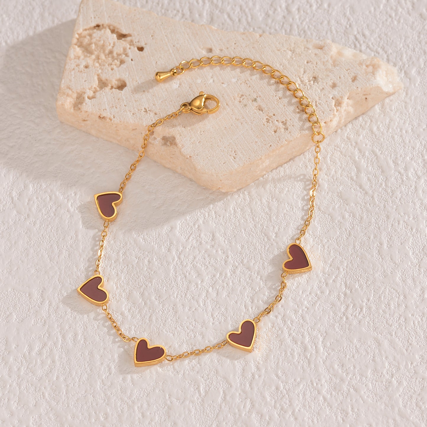 Stainless Steel Dripping Heart Love Bracelet – Romantic Valentine's Day Gift