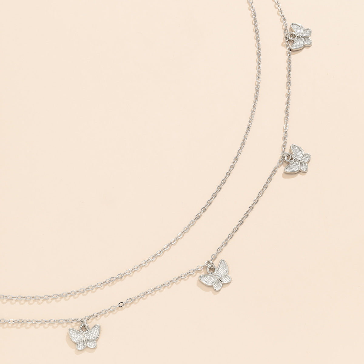 Double Layer Butterfly Tassel Waist Chain – Dainty Body Jewelry for Women