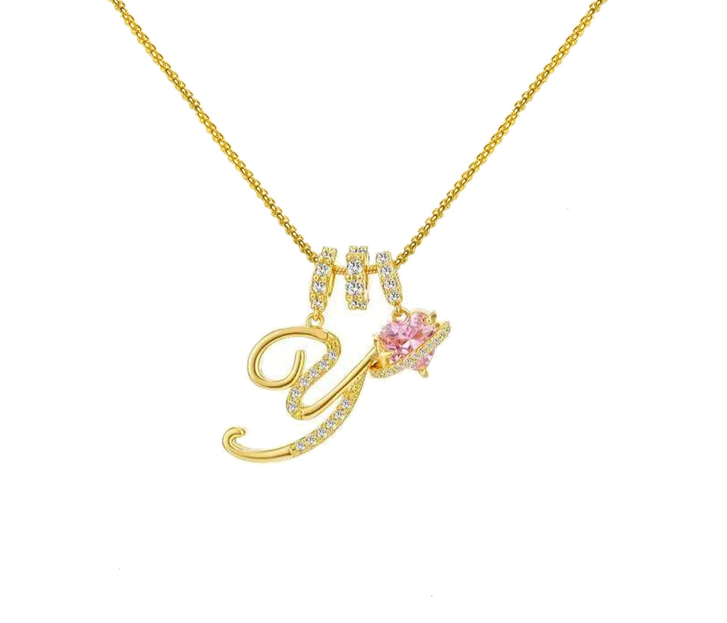 Copper Alphabet Necklace – Dopamine 26 English Letter Pendant, Personalized Jewelry