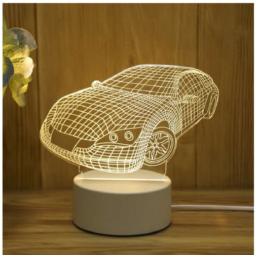 3D Acrylic LED Night Lamp – USB Neon Light for Home, Room Decor & Gifts
