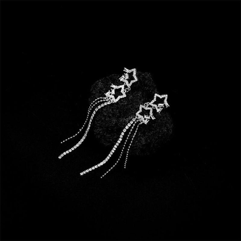 XINGX Elegant Water Drop Tassel Earrings – Minimalist Chic Jewelry