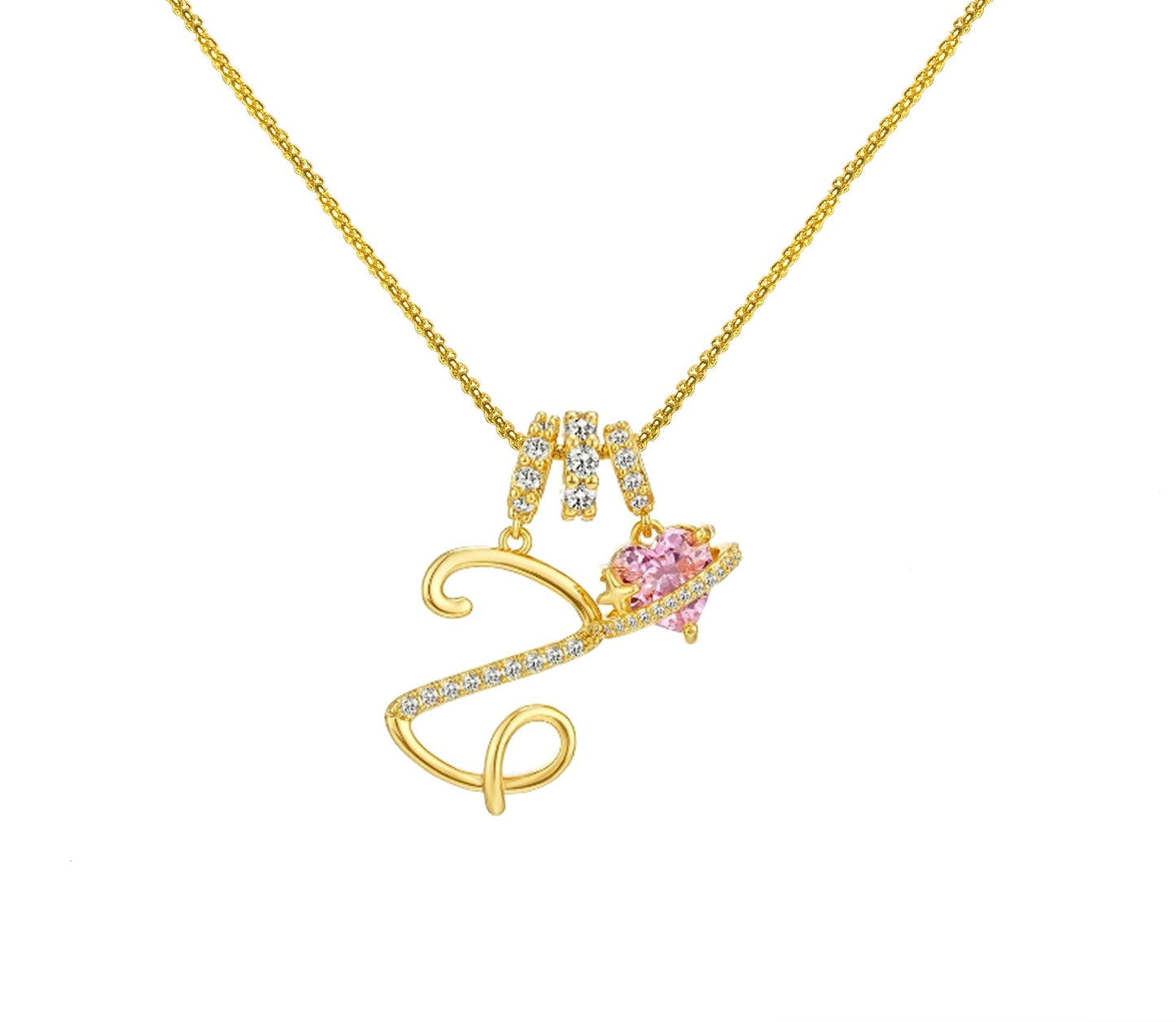 Copper Alphabet Necklace – Dopamine 26 English Letter Pendant, Personalized Jewelry