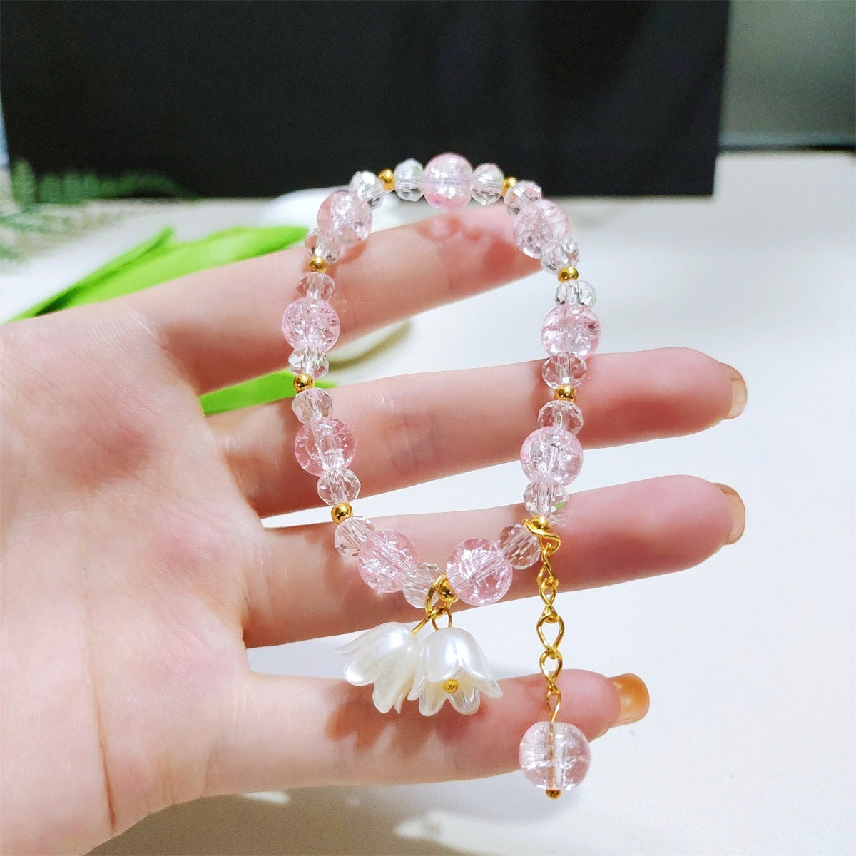 Simple Colorful Glaze Lily Bracelet – Trendy & All-Match Design