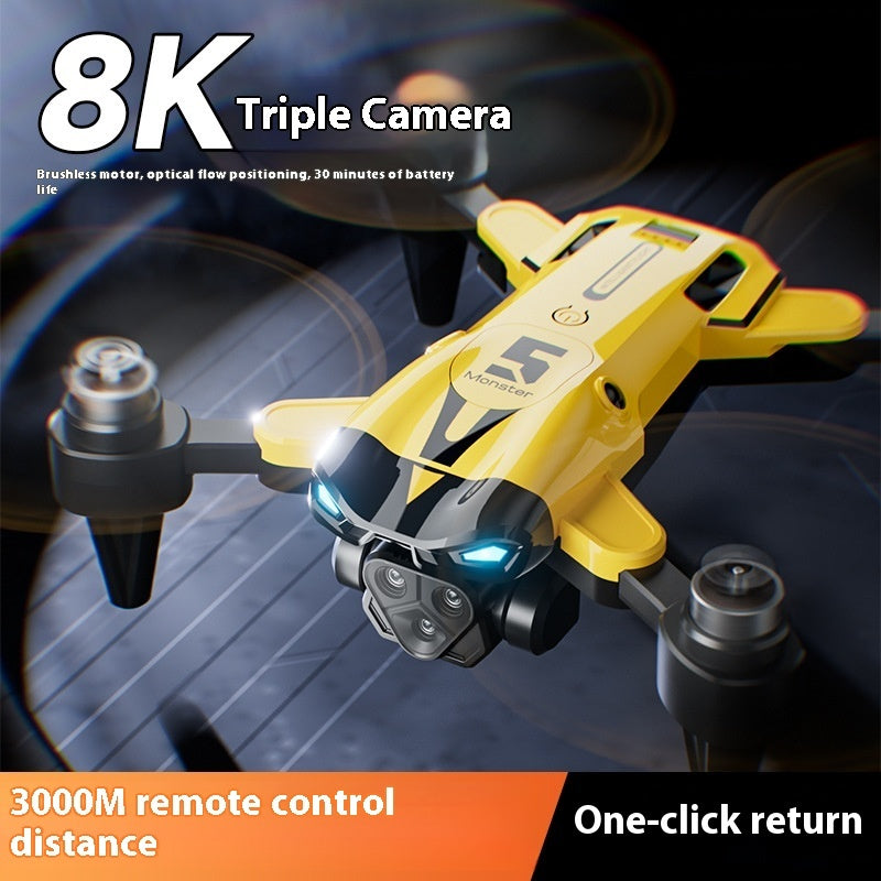 8K Dual Camera Drone with Optical Flow Positioning – Long Range UAV HD Aerial Photography Drone, App-Controlled Foldable Quadcopter for Adults & Beginners, Ideal for Indoor and Outdoor Flying