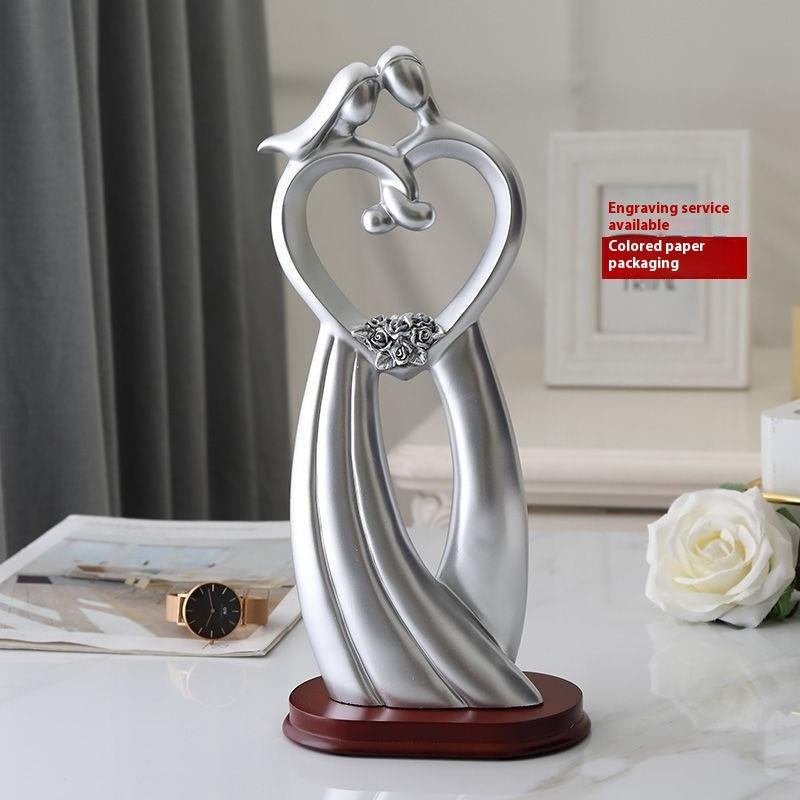 Romantic Crystal Rose Heart Ornament – Perfect Wedding, Anniversary, Engagement, Birthday & Valentine’s Day Gift for Couples, Girlfriend, Boyfriend, or Newlyweds