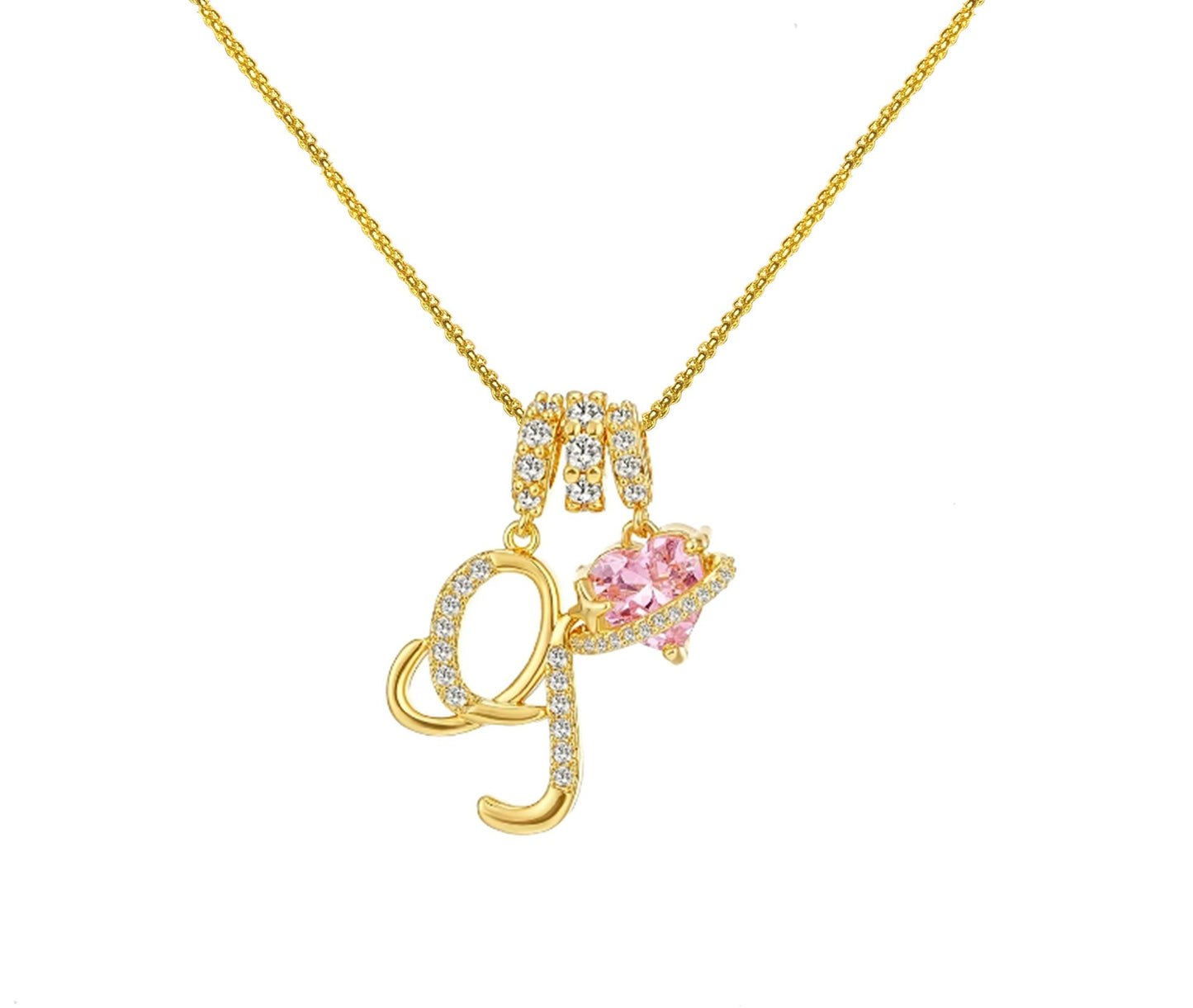 Copper Alphabet Necklace – Dopamine 26 English Letter Pendant, Personalized Jewelry