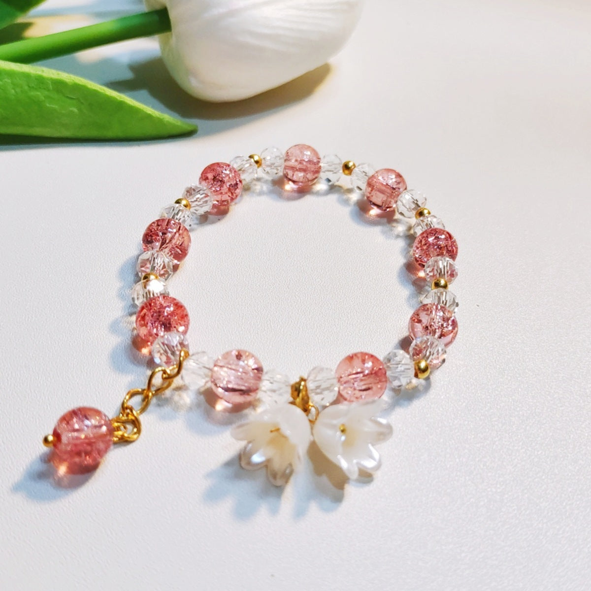 Simple Colorful Glaze Lily Bracelet – Trendy & All-Match Design