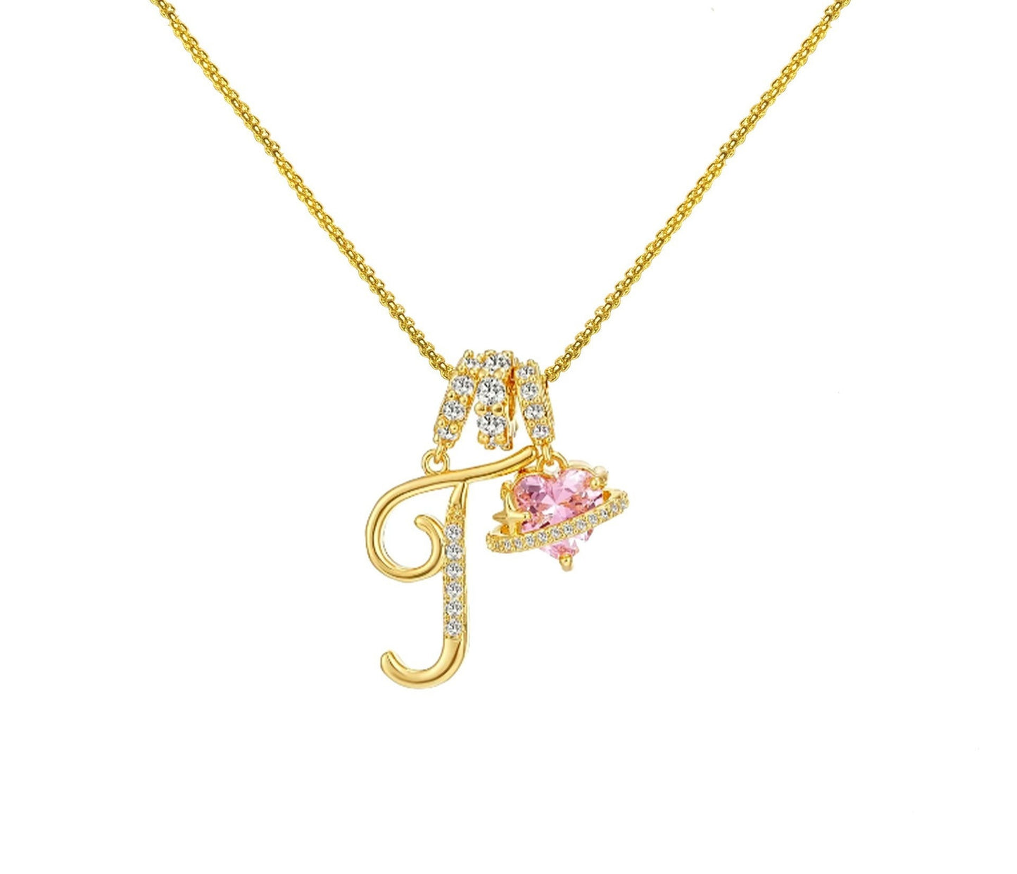 Copper Alphabet Necklace – Dopamine 26 English Letter Pendant, Personalized Jewelry
