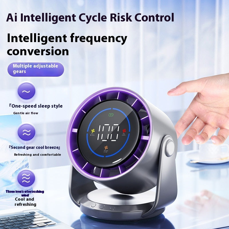 Portable USB Desk Fan with Adjustable Speed & Digital Display | High-Speed Cooling Fan for Office, Home, and Indoor Use