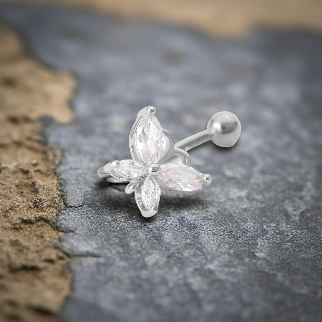 Butterfly Elegance: Creative Body Jewelry for Bold Fashionista