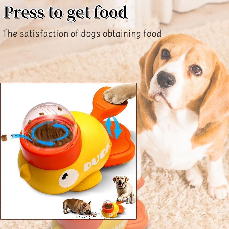 Dog Puzzle Feeder – Interactive Pet Food & Treat Dispenser, Cartoon Duck Design, Anti-Slip Automatic Feeder for Dog Training