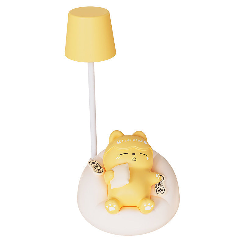 Rechargeable Cat Night Light – Cute Cartoon LED Table Lamp, USB Charging, Soft Glow for Bedroom & Holiday Gift