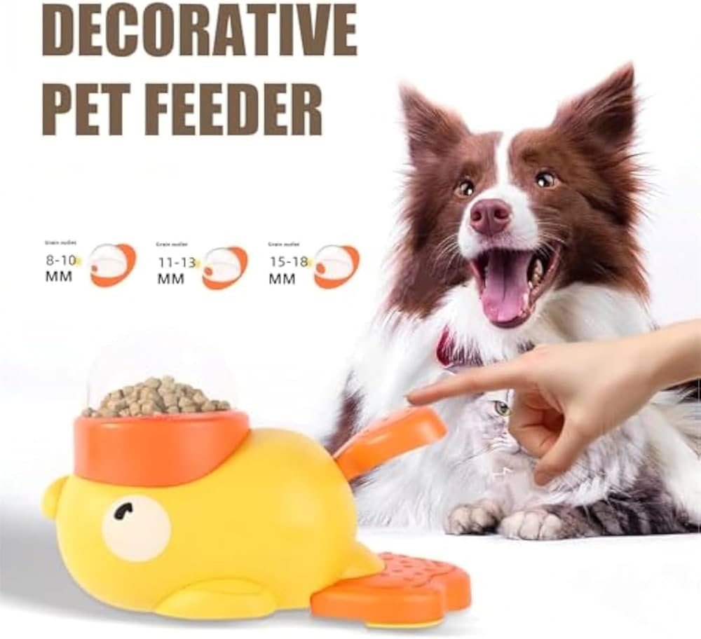 Dog Puzzle Feeder – Interactive Pet Food & Treat Dispenser, Cartoon Duck Design, Anti-Slip Automatic Feeder for Dog Training