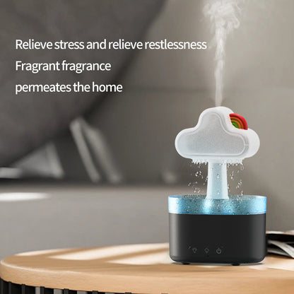 Rainbow Cloud Humidifier – 500ML Ultrasonic LED Air Mist Fogger for Home, Bedroom & Office