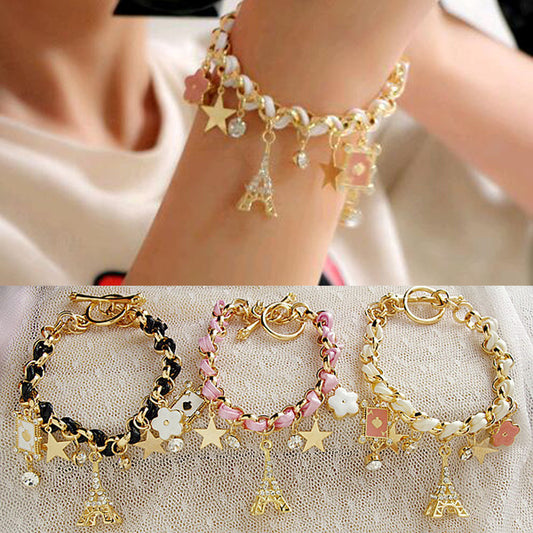 Fashion Five-Pointed Star Playing Card Bracelet