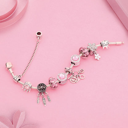 Women’s Fashion Glass Bead Bracelet – Elegant Romantic Style