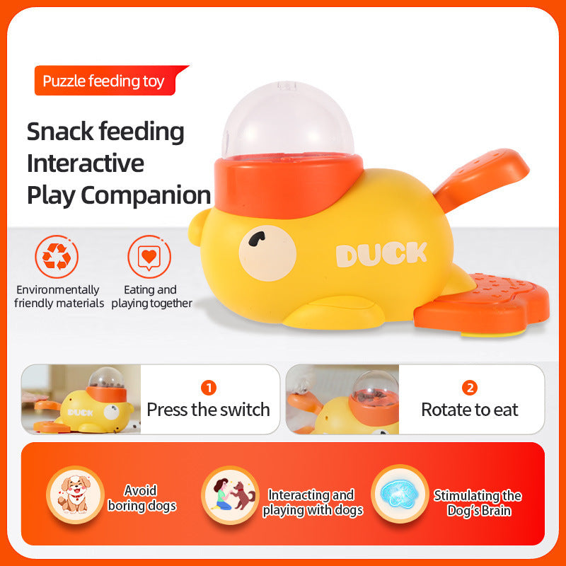 Dog Puzzle Feeder – Interactive Pet Food & Treat Dispenser, Cartoon Duck Design, Anti-Slip Automatic Feeder for Dog Training